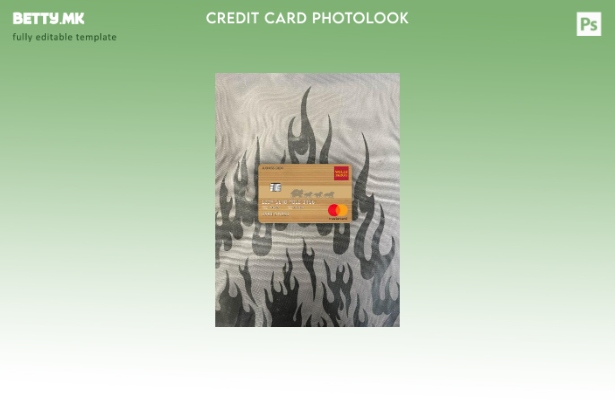 модерен стил USA Wells Fargo банка мастеркард кафеава преден шаблон со фото изгл